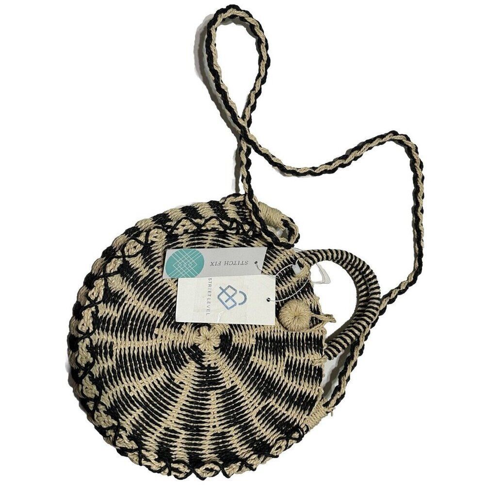 NWT Street level maritsa straw circle crossbody purse Stitchfix Boho Beach
